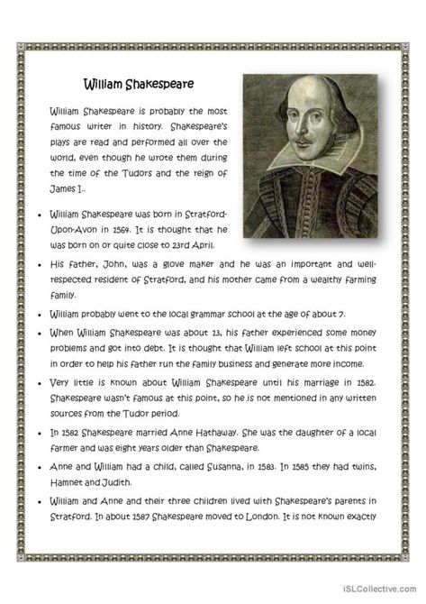 Facts about William Shakespeare Facts About Shakespeare, William Shakespeare Picture, Shakespeare Facts, William Shakespeare Photo, English Literature Classroom, Shakespeare Costumes, Theatre Academia, Literature Classroom, William Shakespeare Sonnets