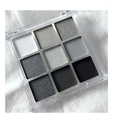 YEWEIAN EYESHADOW PALETTE GLITTER WATERPROOF White Eyeshadow Makeup, Black Smokey Eyeshadow, Cool Toned Eyeshadow Palette, Winter Eyeshadow, Smokey Eyeshadow Palette, Black And White Makeup, Grey Makeup, Grey Eyeshadow, Smoky Eyeshadow