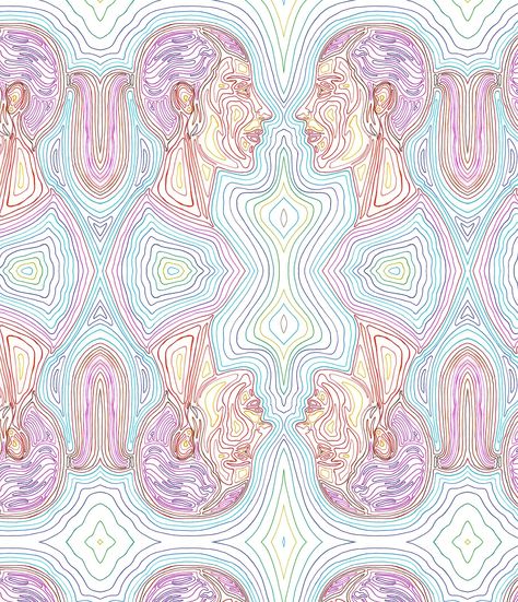 Mirror Repeat Design, Mirror Repeat Pattern Design, Pattern Illustration, Textile Patterns, Surface Pattern, Repeating Patterns, Textures Patterns, Surface Design, Fashion Illustration