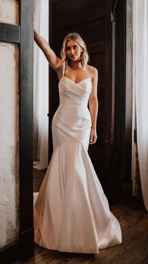 Essense of Australia Wedding Dress 2021 - D3340 Mermaid Bridal Gowns, Simple Classic Wedding, Strapless Wedding Dress Mermaid, Vintage Style Wedding Dresses, The White Room, Essense Of Australia, Simple Wedding Dresses, Wedding Gowns Mermaid, Simple Wedding Dress