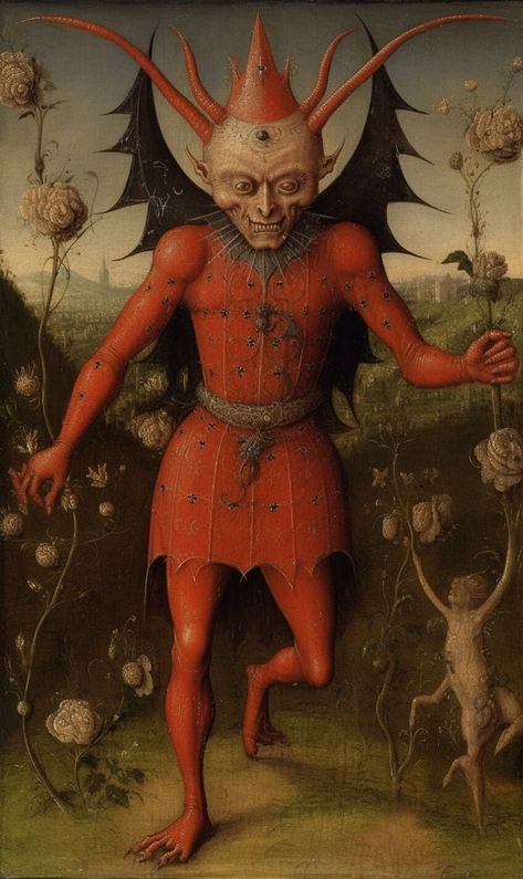 ArtStation - A middle ages grimoire demon Demon Artwork, Medieval Painting, Middle Ages Art, Medieval Artwork, Dune Art, Medieval Paintings, Devil Costume, Occult Art, 다크 판타지