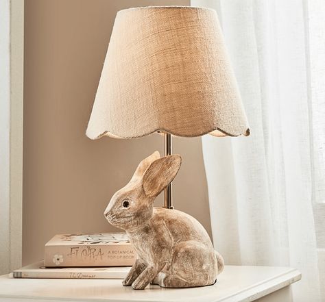 Where to find animal lamps for whimsical lighting in kids' rooms with 40 designer lamp styles and budget-friendly look-alikes. Interactive Lighting, Bunny Lamp, Emily And Meritt, Decor Pottery, Bunny Nursery, Nursery Room Inspiration, Nursery Inspo, Furniture Office, Lighting Guide