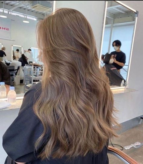 One Solid Hair Color Light Brown, Light Brunette Hair Solid, Soft Cool Brown Hair, Light Brown Hair With Deminsions, Muted Brown Hair, Solid Brown Hair, Neutral Brown Hair Color, Light Brown Hair With Lowlights, Pelo Color Ceniza