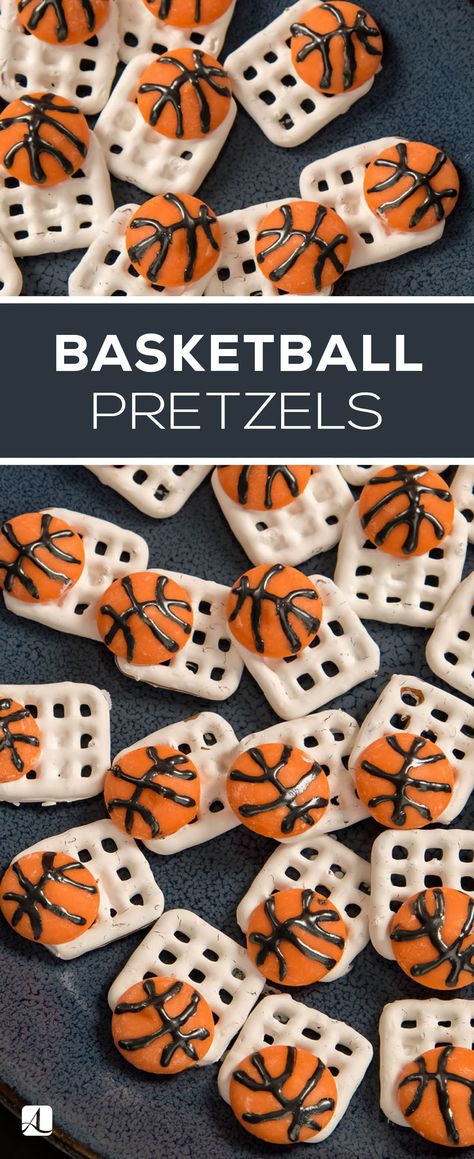 Nothin' But Net Cookies - American Lifestyle Magazine Volleyball Rice Krispie Treats, Basketball Game Day Snacks, Basketball Breakfast Ideas, Basketball Party Theme Ideas, Basketball Pretzel Rods, Basketball Rice Krispie Treats, Softball Party Food Ideas, Basketball Dessert Ideas, Snack Ideas For Sports Team