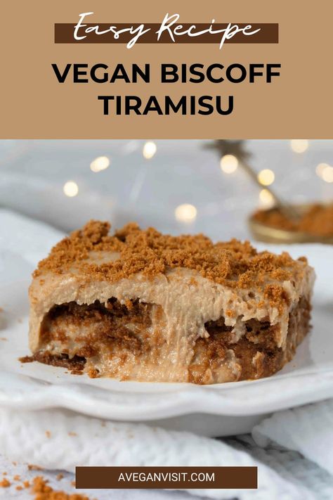 This easy vegan Biscoff Tiramisu recipe is made in under 30 minutes and can be prepared the day before, taking the stress out of hosting Christmas! A beautifully sweet and creamy dessert that’s kept simple – with no alcohol, lady fingers, dairy or egg. Biscoff Tiramisu, Tiramisu Recipe, Hosting Christmas, Lady Fingers, Be Prepared, Easy Vegan, 30 Minutes, The Day, Dessert