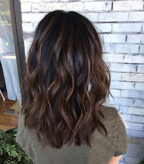 Chocolate Brown Hair Color, Medium Layered Haircuts, Chocolate Brown Hair, Brown Hair Balayage, Brown Balayage, Brown Highlights, Balayage Brunette, Brown Blonde Hair, Hair Color And Cut