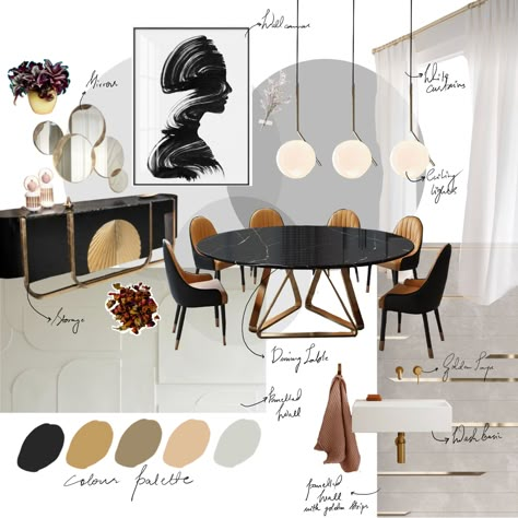 Monochrome Dining Room, Monochrome Living, Monochrome Living Room, Materials Board Interior Design, Board Interior Design, Interior Design Layout, Mood Board Interior, 포트폴리오 레이아웃, Monochrome Interior