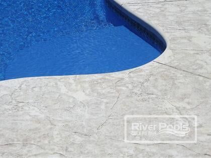 Fiberglass Pool Cost, Concrete Decks, Pool Deck Ideas Inground, Pool Decking Concrete, Pool And Patio Ideas, Swimming Pool Cost, Pool Concrete, Concrete Pool Deck, Stone Deck