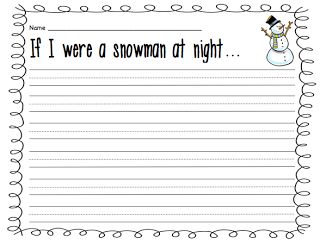 Snowman At Night, Snowman Activities, Snowman Writing, Snowmen At Night, January Classroom, Christmas In The Classroom, Reading Stations, Winter Writing, 2nd Grade Writing