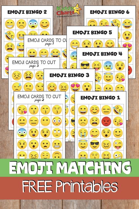 Feelings Bingo Free Printable, Emotions Bingo Free Printable, Emoji Bingo, Emoji Printables, All Emoji, Free Emoji, Bingo Games For Kids, Bingo For Kids, Emoji Games