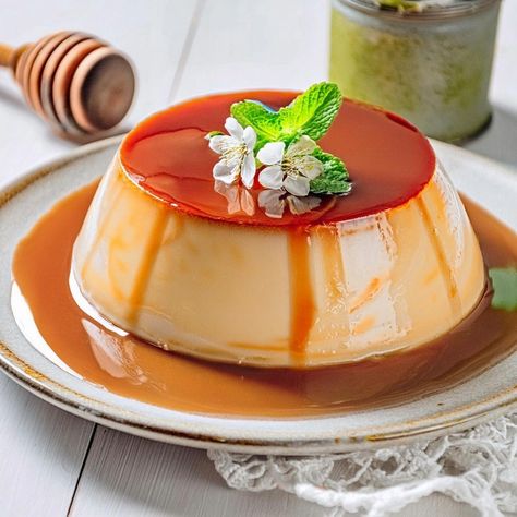 This Flan de Caramelo Recipe features a traditional Mexican dessert known for its creamy texture and rich caramel flavor. Ideal for any occasion, this flan combines the smoothness of custard with the deep sweetness of caramel, creating a delightful treat that's both satisfying and elegant. Preparation Time: 15 minutes Cooking Time: 45 minutes Resting Time: 4 hours Total Time: 5 hours Serving: 8 Ingredients: - 1 cup granulated sugar (for the caramel) - 3 large eggs - 1 can (14 oz) conden... Caramel Flan Recipe, Traditional Mexican Desserts, Caramel Custard, Desserts Around The World, Caramel Flan, Caramel Pudding, Expressions Photography, Flan Recipe, Egg Custard