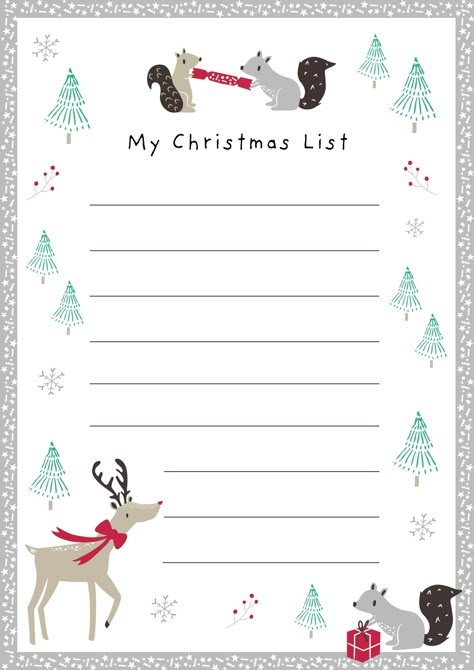 Cute Christmas List, Christmas List Printable, Preppy Christmas List, Christmas List Template, Kids Christmas List, Christmas To Do List, Christmas Note, Holiday Templates, Preppy Christmas