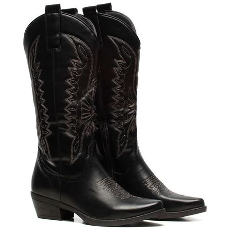 Black Boots Cowboy, Black Cowboy Outfit, Black Cowboy Boots Women, Black And White Cowboy Boots, Womens Black Cowboy Boots, Cowboy Boots Png, Willa Grant, Cowgirl Boots Black, High Cowboy Boots