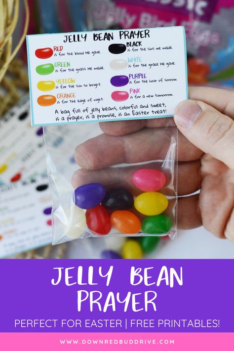 Jellybean Prayer, Easter Treat Ideas, Jelly Bean Prayer, Easter Poems, Prayer Crafts, Jelly Beans Easter, Easter 2021, Preschool Bible, Kids Ministry