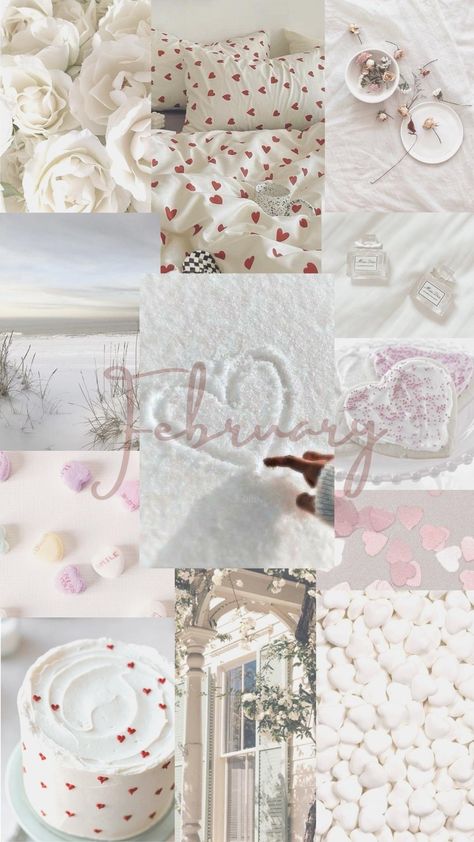 February Ipad Wallpaper Aesthetic, Winter Valentines Aesthetic, February Aesthetic Collage, February Wallpapers Aesthetic, Wallpaper Backgrounds February, February Lockscreen Aesthetic, Iphone Wallpaper February, February Collage Wallpaper, Winter Iphone Wallpaper Aesthetic January