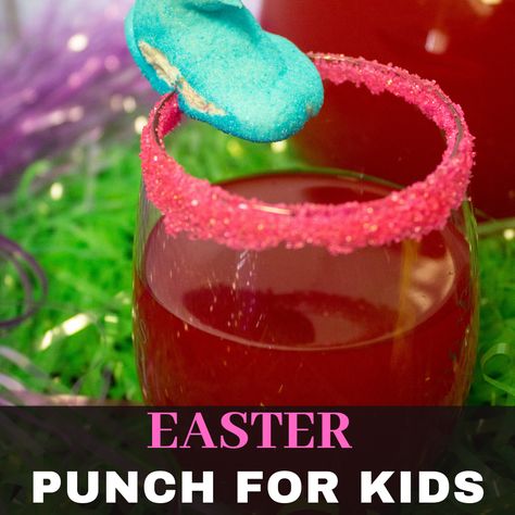 Punch Nonalcoholic, Easter Punch Recipes, Punch Recipes Non Alcoholic, Punch For Kids, Easter Punch, Easter Drinks, Punch Recipes For Kids, Easy Party Drinks, Easter Drink