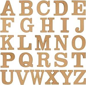 Juvale Wooden Alphabet Letters for DIY Crafts, 3D Letters for Home Wall Decor (4 in, 2 of Each Letter, 52 Pieces) Booklet Ideas, Alphabet Party, Tangled Theme, Letters For Wall Decor, Small Alphabets, Wooden Alphabet Letters, Letter Wall Decor, How To Make Signs, Painting Activities