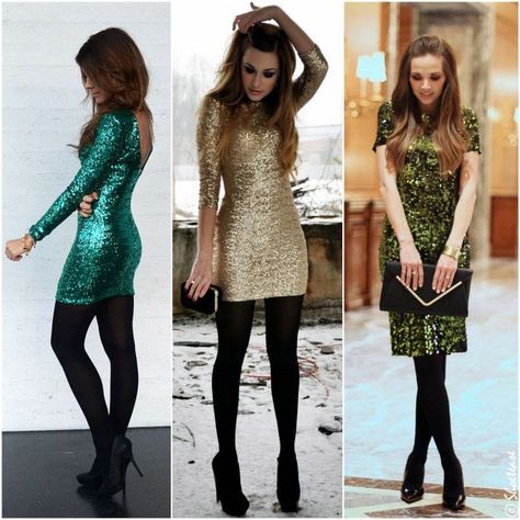 What Shoes to wear with Sequin Dresses Sequin Dress Black Tights, Dresses With Black Tights, Sequin Dress Outfit, Navy Sequin Dress, Neon Prom Dresses, Sequin Short Dress, Green Sequin Dress, Sparkly Prom Dress, Sequin Dress Short