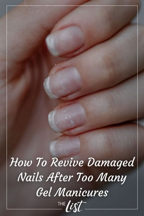 Eggshell Nails, Nails Remedies, Nails After Acrylics, Nail Remedies, Weak Nails, Broken Nails, Pedicure Designs, Nail Repair, Damaged Nails