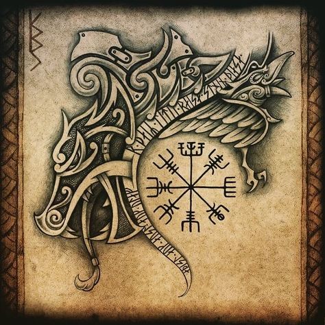 Viking Tattoos For Men, Shoulder Armor Tattoo, Viking Warrior Tattoos, Celtic Dragon Tattoos, Norse Mythology Tattoo, Scandinavian Tattoo, Arte Viking, Viking Tattoo Symbol, Viking Tattoo Sleeve