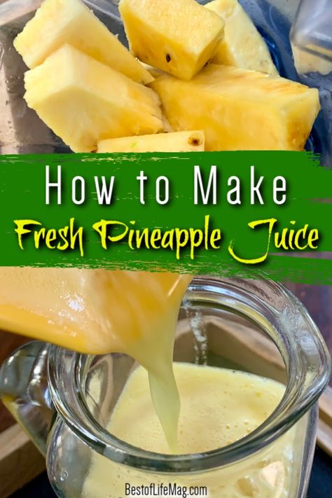 Juice Recipes Pineapple, Fresh Pineapple Recipes, Natural Juice Recipes, Fresh Pineapple Juice, Juicing Recipes For Beginners, Pineapple Juice Recipes, Recipes Pineapple, Juice Making, Juice Ideas