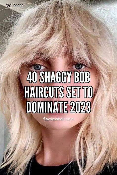 The shaggy bob haircut combines the delicious texture of the shag with the crisp length of the bob. It's casual but edgy—and impossible to resist. Shag Bob Haircut, Shaggy Layered Haircut, Medium Shaggy Hairstyles, Short Shaggy Bob, Curly Shag Haircut, Shaggy Bob Hairstyles, Rocker Hair, Shaggy Bob Haircut, Lob With Bangs