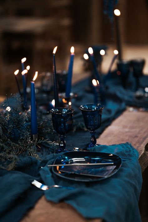 30+ Best Wedding Venues in Tulum Blue Wedding Tablescape, Starry Night Wedding Theme, Midnight Wedding, Celestial Wedding Theme, Micro Dress, Dark Blue Wedding, Dark Wedding Theme, Galaxy Wedding, Starry Night Wedding