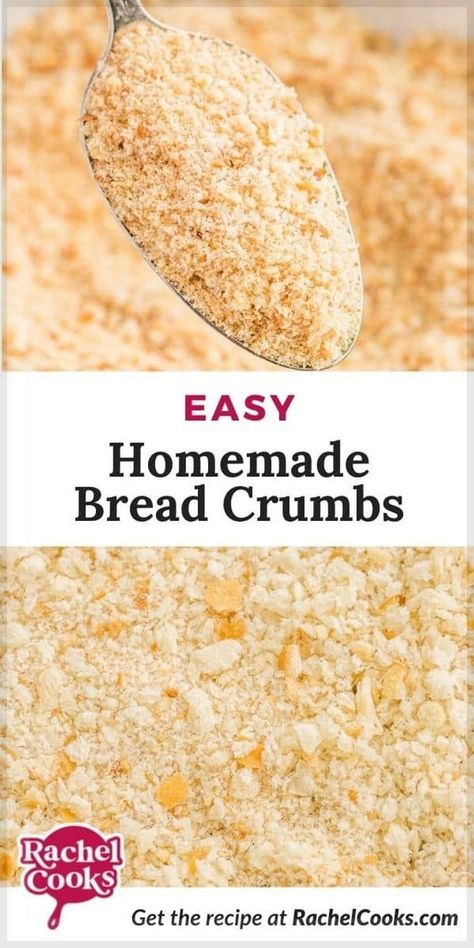 Making Meatballs, Homemade Bread Crumbs, Bread Crumbs Recipe, Bread To Make, Dry Bread, Homemade Bread Easy, Leftover Bread, Seasoned Bread Crumbs, Stale Bread