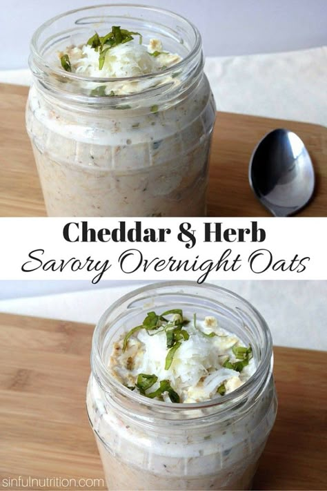 Savoury Overnight Oats Recipe, Savoury Overnight Oats, Savory Overnight Oats, Savoury Oats, Overnite Oats, Uni Recipes, Savory Oats, Oats Recipes Breakfast, Overnight Oats With Yogurt