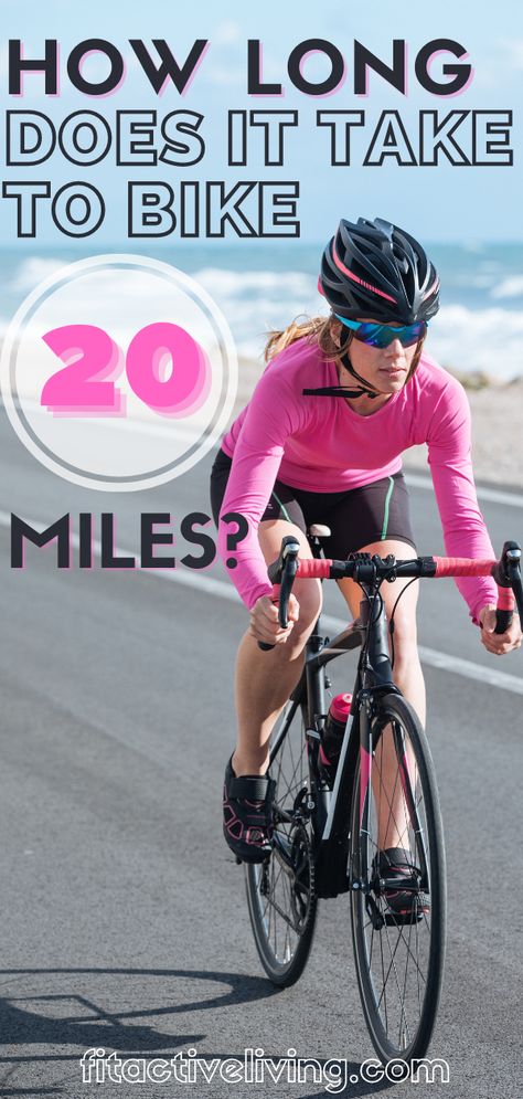 How Long Does It Take To Bike 20 Miles? - Biking is a fantastic low-impact, aerobic exercise. This makes it a great option for just about everyone! Maybe you’ve been riding for a while, or maybe you are new to the sport. At some point, you will probably start riding longer distances. However, you may be curious how long it will take you to finish those longer rides. Click here to find out! Biking Quotes Cycling, Excercise Routine, Stationary Bike Workout, Long Distance Cycling, Cycle Training, Bike Riding Benefits, Cycle Gear, Bike Training, Riding Bike