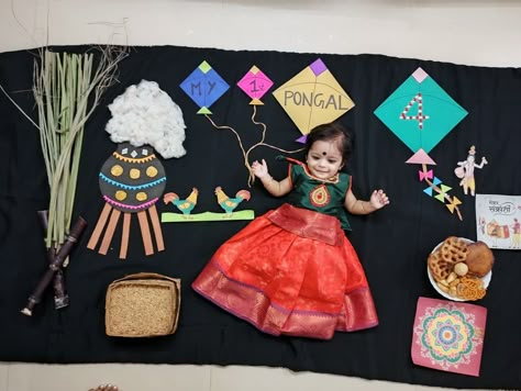 Makar Sankranti Decoration Ideas For Baby Photo Shoot, Sankrathi Photo Shoot For Baby, Sankranthi Baby Photoshoot Ideas, Sankranthi Photoshoot Ideas, Sankranti Theme Baby Photoshoot, Pongal Theme Baby Photoshoot, Pongal Baby Photoshoot Ideas, Sankranti Baby Photoshoot Ideas, Makarsankranti Baby Photoshoot