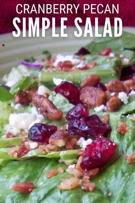 Salads With Cranberries And Pecans, Romaine Lettuce Salad Recipes Dried Cranberries, Creamy Cranberry Salad, Salad With Craisins Recipes, Salad With Walnuts And Cranberries, Salad With Cranberries And Almonds, Salad With Cranberries And Pecans, Cranberry Pecan Salad, Pecan Salad Recipe