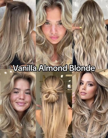 Choosing the Best Blonde Hair: Shades for Light, True, and Soft Summer – Four Seasons Studio Hair For Warm Undertones, Vanilla Almond Blonde, Almond Blonde Hair, Blonde Hair Spring, Almond Blonde, Summer Color Season, Spring Color Season, Soft Blonde Highlights, Healthy Blonde Hair