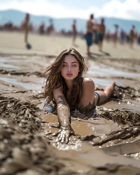 My first mud bath was such a wonderful experience that I wanted to come again! 😍 Would you join me? 🙋🏻‍♀️ #burningman #mudbath #hazelmodelia #model #woman #relaxingvibes Mud Bath Aesthetic, Bath Aesthetic, Human Pictures, Muddy Girl, Mud Bath, Ig Aesthetic, Model Woman, Time Of Your Life, Photoshoot Concept