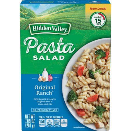 Hidden Valley Ranch Seasoning, Cheddar Pasta, Southwest Pasta, Southwest Pasta Salad, Southwest Ranch, Salad Appetizer Cups, Appetizer Cups, Sweet Custard, Salads For Parties