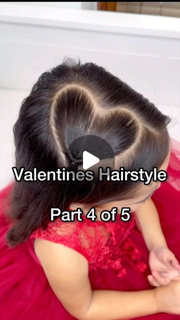 How To Do Heart Parts In Hair, Heart Hair For Kids, Heart Ponytails For Kids, How To Do A Heart Side Part, How To Make A Heart Part In Hair, Heart Toddler Hair, How To Make A Heart In Hair, Heart Shaped Part In Hair, Heart Hairline