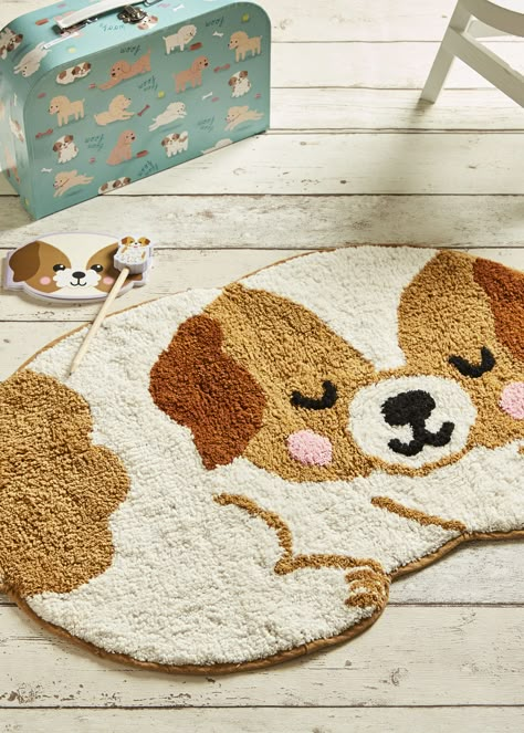 Dog Rug Tufting, Dog Punch Needle, Dog Carpet, Dog Rugs, Lunch Accessories, Kids Bedroom Accessories, Dog Rug, Cute Rugs, Tufting Diy