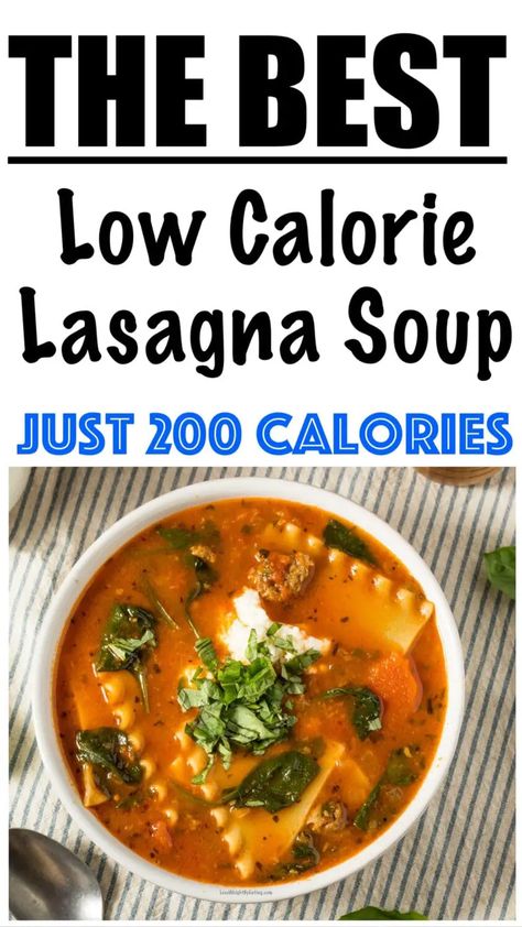 Low Calorie Healthy Crockpot Recipes, Low Cal Lasagna Soup, Low Calorie Filling Soups, Lowfat Crockpot Recipes, Low Calorie Tortellini Soup, Crockpot Soup Recipes Low Calorie, Low Calorie Winter Recipes, Healthy Low Calorie Crock Pot Meals, Low Calorie Squash Recipes