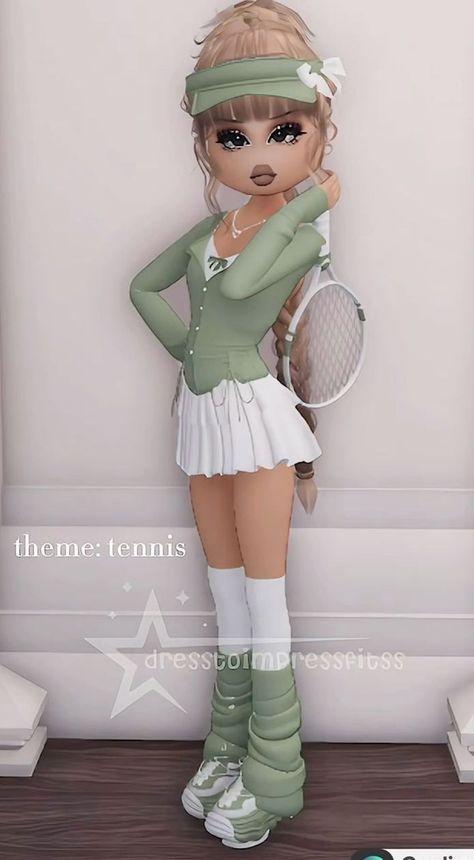 Dti Tennis Match Outfit Ideas Non Vip, Electric Dti Outfit, Tennis Dti Outfit, Tennis Match Dti Outfit, Sport Dti Outfit Ideas, Tennis Outfit Dress To Impress, Dress To Impress Outfits Roblox Game Theme Countryside, Clean Girl Dress To Impress Roblox Game, Summer Dress To Impress Roblox Game