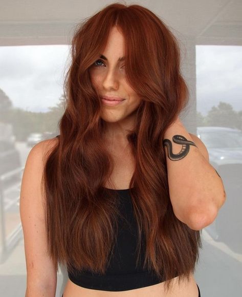 #cowboy #hair #copperhaircolor #copper Cowgirl Copper, Cowgirl Hair, Cowboy Copper Hair, Deep Auburn, Copper Hair Dark, Cowboy Copper, Rambut Brunette, Spring Red, Ginger Hair Color