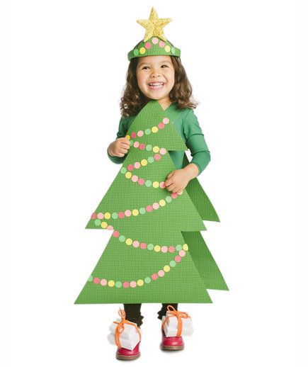 The Costume: Christmas Tree | Ordinary items can easily transform into show-stopping DIY disguises for kids (and even adults, too!). Dare to dream. Christmas Tree Costume Kids, Diy Christmas Costumes For Kids, Diy Christmas Tree Costume, Christmas Tree Costume Diy, Diy Christmas Costumes, Easy Diy Christmas Tree, Christmas Costumes Diy, Christmas Tree Outfit, Halloween Costumes You Can Make