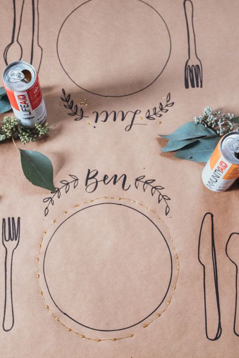 Grab yourself a LIFEAID product for the perfect beverage addition to your Thanksgiving meal! Thanksgiving Table Settings Butcher Paper, Fall And Thanksgiving Decor, Thanksgiving Table Butcher Paper, Thanksgiving Craft Decorations, Kraft Paper Thanksgiving Table, Brown Paper Thanksgiving Table, Thanks Giving Decor Ideas For The Home, Butcher Paper Thanksgiving Table, Wine Dinner Table Decor