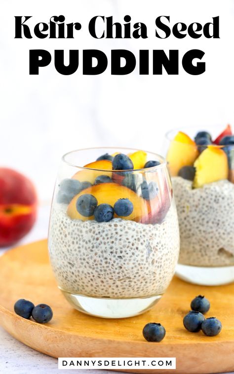 🌞 Make mornings easier with Kefir Chia Seed Pudding! Just mix, chill, and top with your favorite fruits for a simple and healthy breakfast. 🍇🥄 #BreakfastGoals #EasyRecipes Chia Seed Pudding Recipes, Homemade Kefir, Chai Pudding, Fermented Food Recipes, Clafoutis Recipes, Chia Seed Recipes Pudding, Tasty Dessert, Chocolate Chip Banana Bread, A Healthy Breakfast