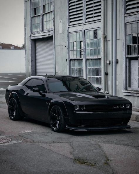 Matte Black Dodge Challenger Wallpaper, Hellcat Car, Blacked Out Cars, Tesla Car Models, Dodge Challenger Black, Dodge Hellcat, Cars Black, Dodge Challenger Hellcat, Dodge Srt