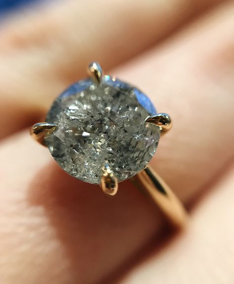 Massive galaxy diamond solitaire ring  #galaxydiamond  #rusticdiamond #alternativebride #saltandpepperdiamond Rainbows And Butterflies, Baroque Jewelry, Galaxy Diamond, Brighton England, Alternative Bride, Gettin Hitched, Diamond Solitaire Ring, Diamond Solitaire Rings, Salt And Pepper Diamond