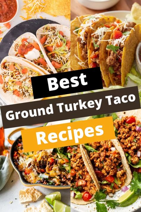 Ground Turkey Taco Turkey Tacos Recipes Ground, Ground Turkey Nachos, Ground Turkey Taco Salad, Ground Turkey Taco Recipes, Soft Tacos Recipes, Ground Chicken Tacos, Turkey Tacos Recipes, Low Iodine Diet, Healthy Taco Recipes