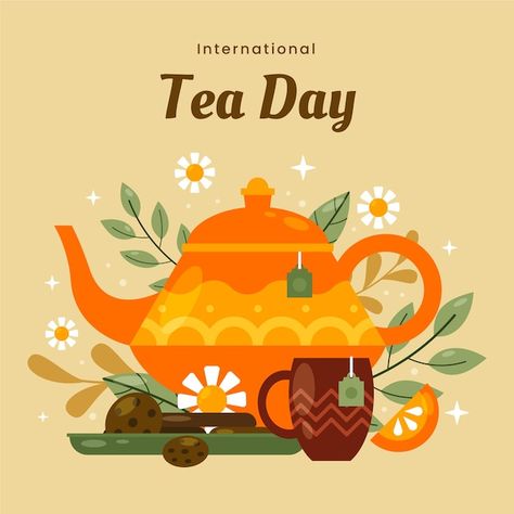 Tea Shop Illustration, Tea Illustration Design, Drinking Tea Illustration, Tea Illustration Art, Indian Tea Party, Kashmiri Chai, Craft Store Ideas, International Tea Day, Tea Vector