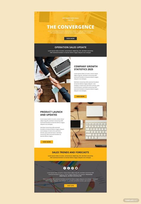 Mailchimp Newsletter Design, Email Newsletter Inspiration, Newsletter Design Layout, Newsletter Design Inspiration, Mailing Design, Newsletter Design Templates, Sales Email, Free Email Templates, Email Layout