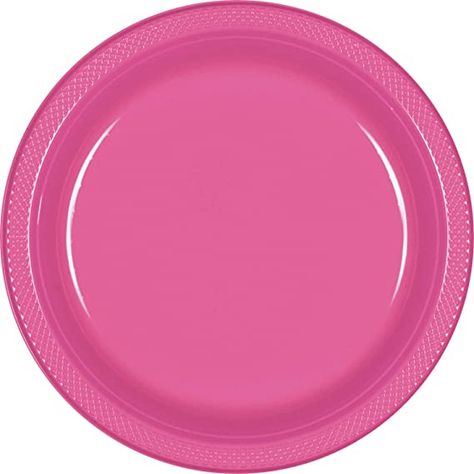 Amazon.com: amscan Disposable Bright Pink Plastic Plates, 9" Party Supplies, Pink, 20ct: Kitchen & Dining Picnic Supplies, Pink Plastic, Plastic Plates, Party Plates, Amazon Com, Bright Pink, 9 And 10, Kitchen Dining, Premium Quality