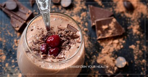 Combine superfood chia seeds with the immune-boosting power of cherries and dark chocolate, and you’ve got a protein shake recipe that treats your body right. Shakeology Chocolate Recipes, Chocolate Shakeology Recipes, Blender Recipes Smoothies, Nutrisystem Recipes, Chocolate Shakeology, Shakeology Recipes, Cherry Smoothie, Beachbody Recipes, Protein Smoothie Recipes